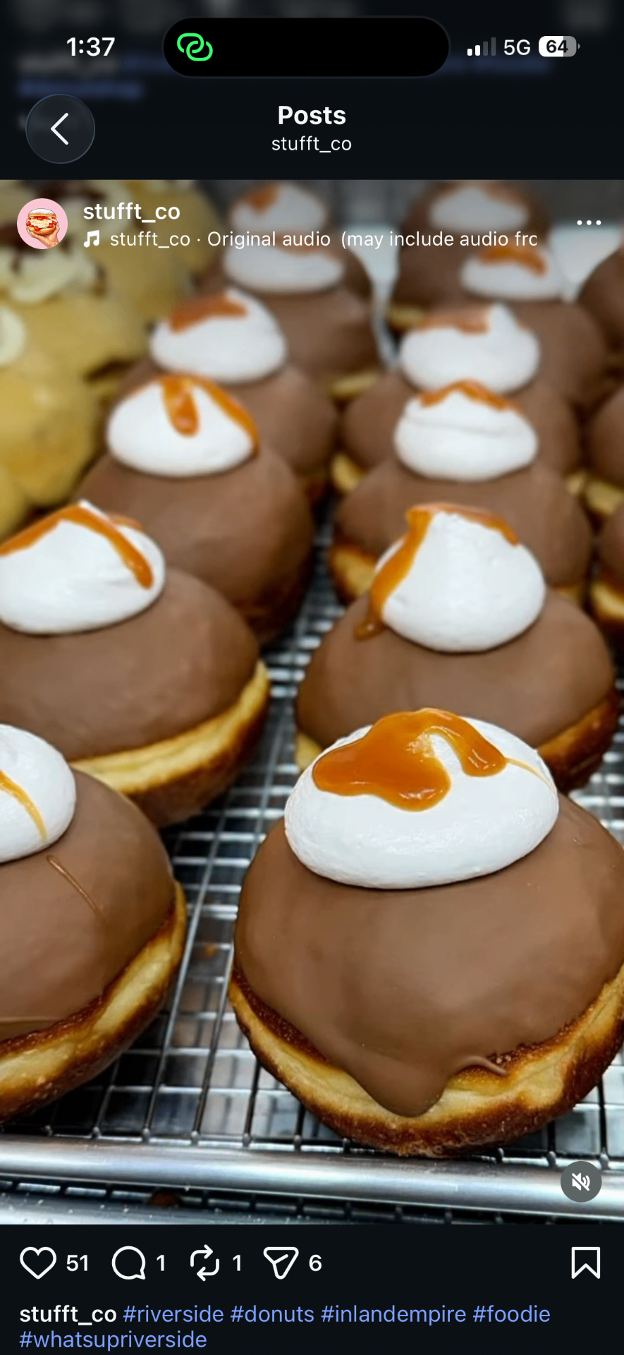 Maple Pecan stuffed doughnut